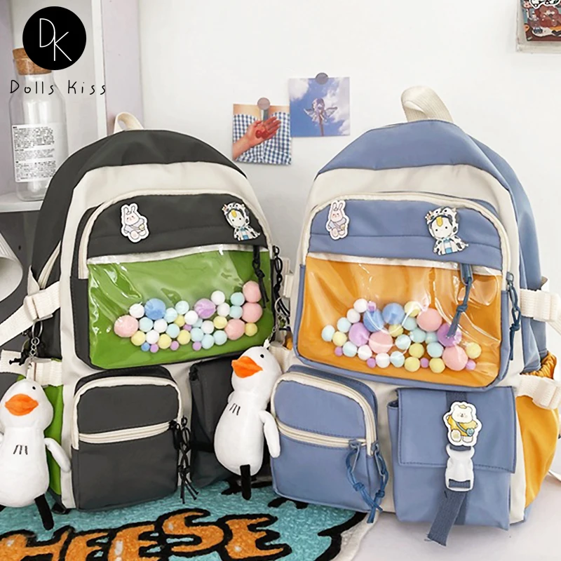 Ladies Kawaii Ita Bag Female Fresh Color Contrast Transparent Pocket Student School Bag Japanese College Cute Women Backpack
Ladies Kawaii Ita Bag Female Fresh Color Contrast Transparent Pocket Student School Bag Japanese College Cute Women Backpack