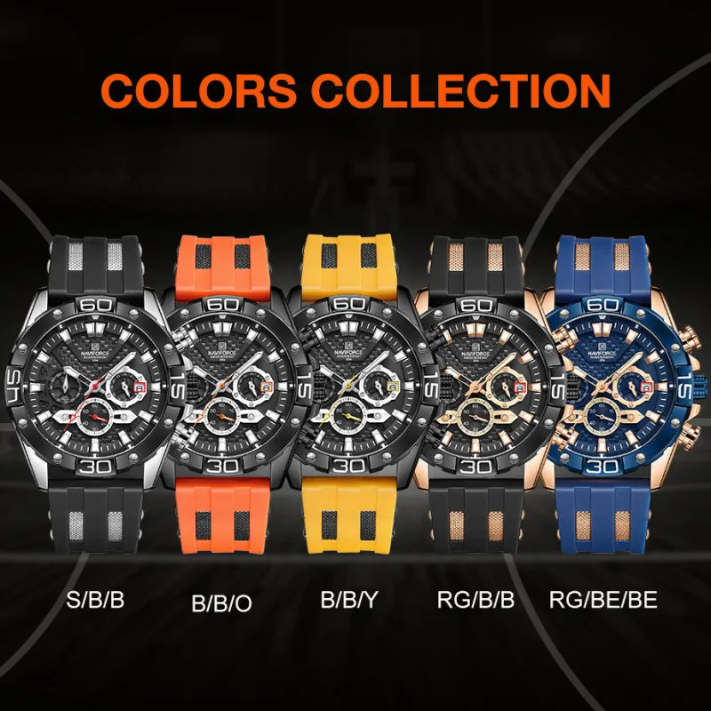NAVIFORCE New Fashion Top Brand Watch For Men Luxury Quartz Waterproof Man Watch Military Sport Male Clock Relogio Masculino
NAVIFORCE New Fashion Top Brand Watch For Men Luxury Quartz Waterproof Man Watch Military Sport Male Clock Relogio Masculino