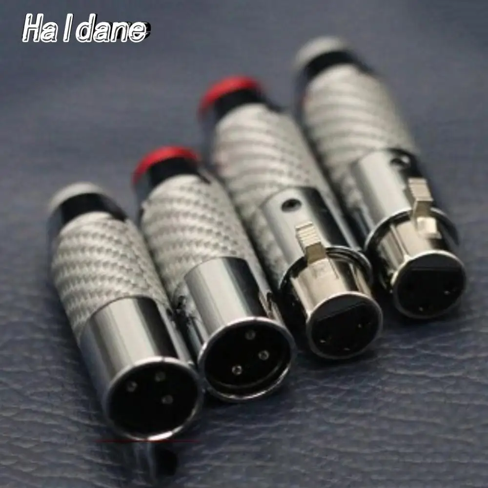 Haldane 4pcs HIFI 3 Pin Carbon Fiber XLR plug Microphone Audio XLR Male and Female Connector for DIY XLR Balanced Cabl
Haldane 4pcs HIFI 3 Pin Carbon Fiber XLR plug Microphone Audio XLR Male and Female Connector for DIY XLR Balanced Cabl