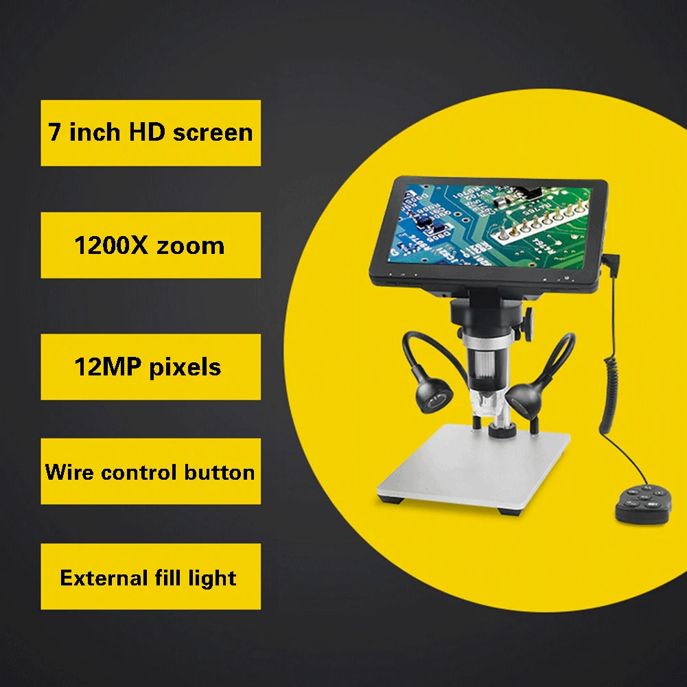 DM9 USB Digital Microscope for Soldering with 7 inch Display 1080p FHD Camera Electronic Stereo USB Endoscope
DM9 USB Digital Microscope for Soldering with 7 inch Display 1080p FHD Camera Electronic Stereo USB Endoscope