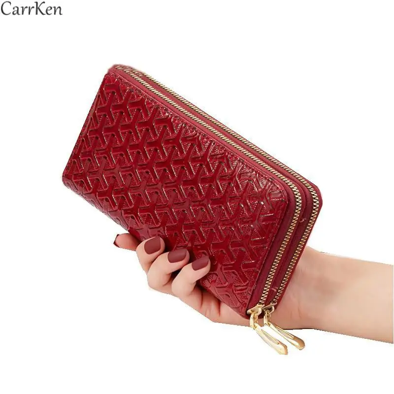 Luxury Brand Women's Wallet New Woven Pattern Double Zipper Female Coin Purse Patent Leather Fashion Long Wallets Carteras Mujer
Luxury Brand Women's Wallet New Woven Pattern Double Zipper Female Coin Purse Patent Leather Fashion Long Wallets Carteras Mujer