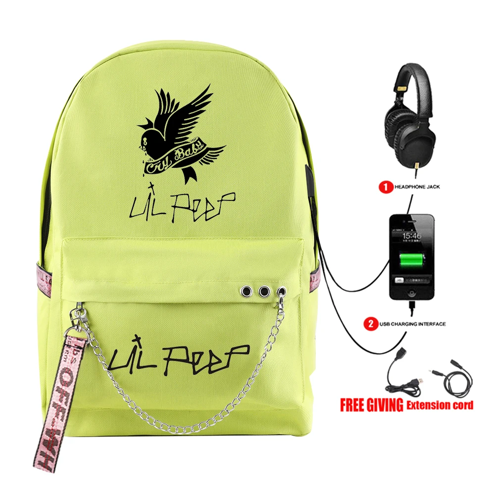 Lil Peep Backpack Fashion Design school backpacks for teenagers Girls Student Bags USB multifunction travel Bag Laptop Pack
Lil Peep Backpack Fashion Design school backpacks for teenagers Girls Student Bags USB multifunction travel Bag Laptop Pack