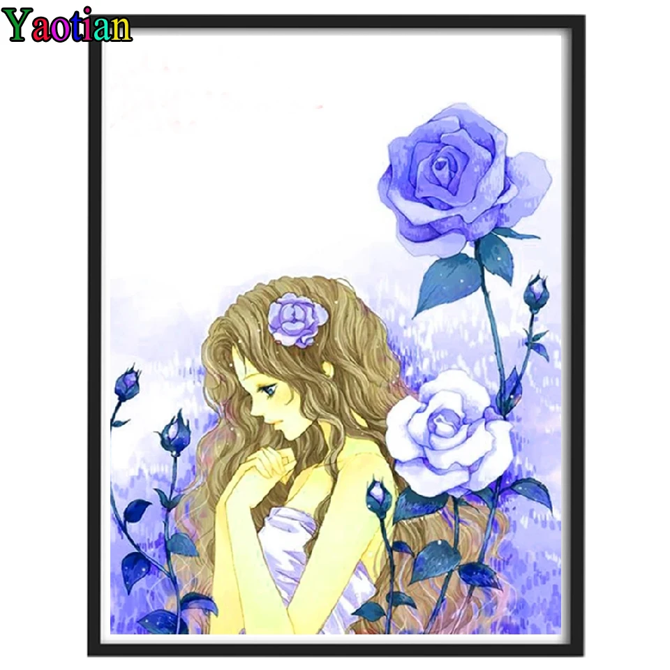 DIY Diamond Painting Blue rose girl Full Square/Round Drill 5D Diamond Embroidery Sale Diamond Picture of Rhinestones Home Decor
DIY Diamond Painting Blue rose girl Full Square/Round Drill 5D Diamond Embroidery Sale Diamond Picture of Rhinestones Home Decor