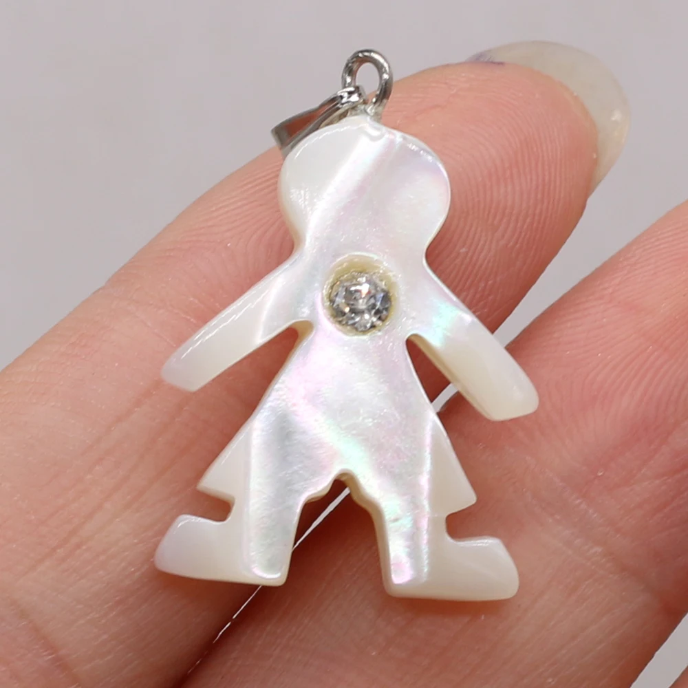 Natural Mother-of-pearl Shell Child-shaped Pendant Handmade Crafts DIY Necklace Bracelet Earring Jewelry Accessories Gift Making
Natural Mother-of-pearl Shell Child-shaped Pendant Handmade Crafts DIY Necklace Bracelet Earring Jewelry Accessories Gift Making