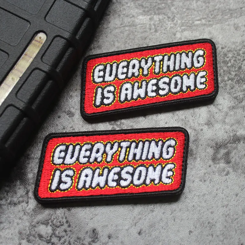 Long Strip Embroidered Velcro Chest Strip Badge Everything is Awesome Tactical Patch letter Armband Personalized Bag Sticker
Long Strip Embroidered Velcro Chest Strip Badge Everything is Awesome Tactical Patch letter Armband Personalized Bag Sticker