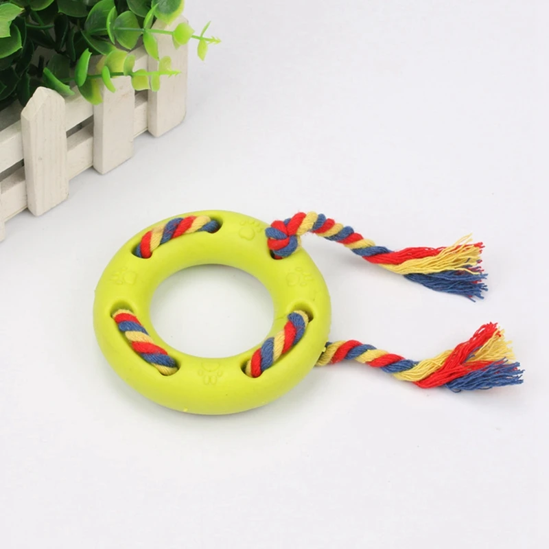 Pet Dog Puppy Rubber Chew Knot Toy Durable Braided Bone Rope Ring Design Puppy Toy Pets Molar Cleaning Supplies Random Color 
Pet Dog Puppy Rubber Chew Knot Toy Durable Braided Bone Rope Ring Design Puppy Toy Pets Molar Cleaning Supplies Random Color