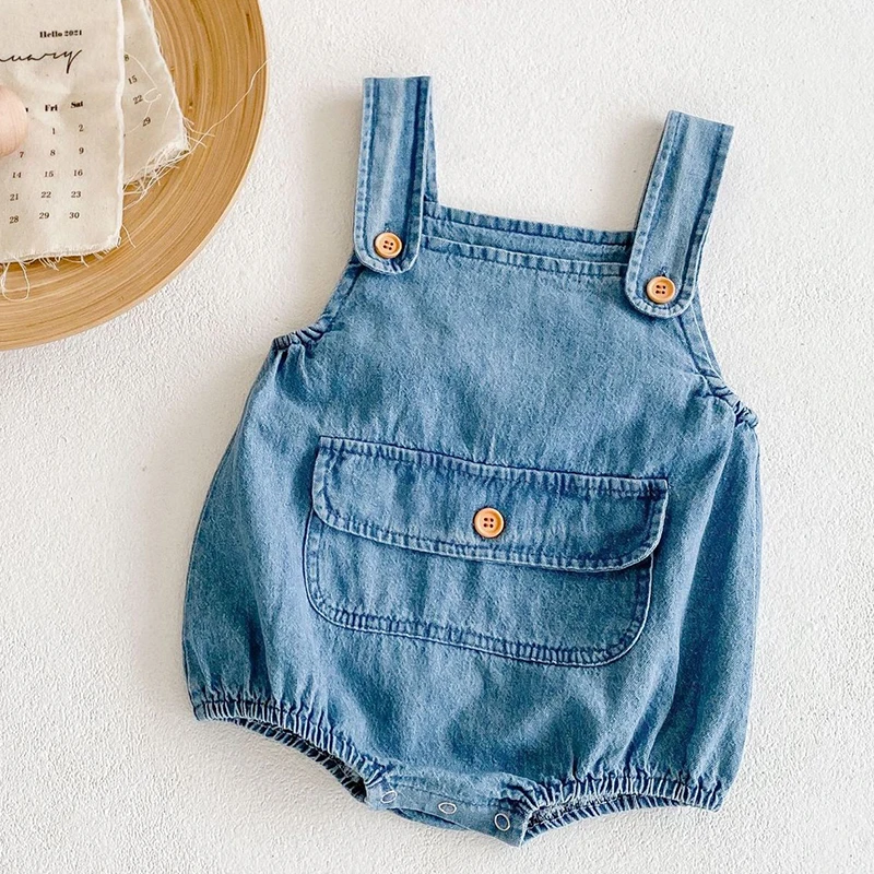 Korean Style Infant Baby Boys Girls Jumpsuit Sleeveless Cowboy Spring Autumn Toddler Baby Boys Girl Romper Baby Girls Clothes
Korean Style Infant Baby Boys Girls Jumpsuit Sleeveless Cowboy Spring Autumn Toddler Baby Boys Girl Romper Baby Girls Clothes