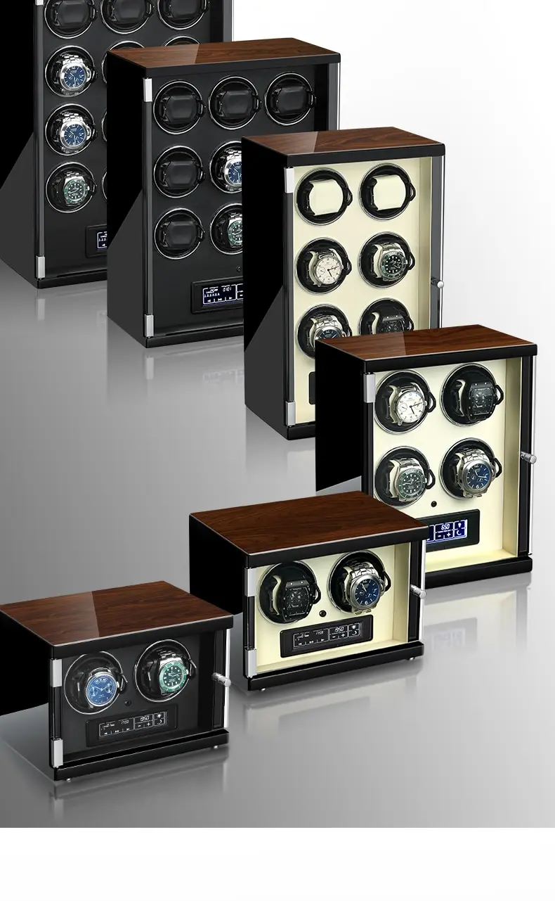 LUNDA Luxury 9 Automatic Watches/Black Velvet Interior/Quiet Mabuchi Motor/Easy Set-up (Macassar Wood Finish)
LUNDA Luxury 9 Automatic Watches/Black Velvet Interior/Quiet Mabuchi Motor/Easy Set-up (Macassar Wood Finish)
