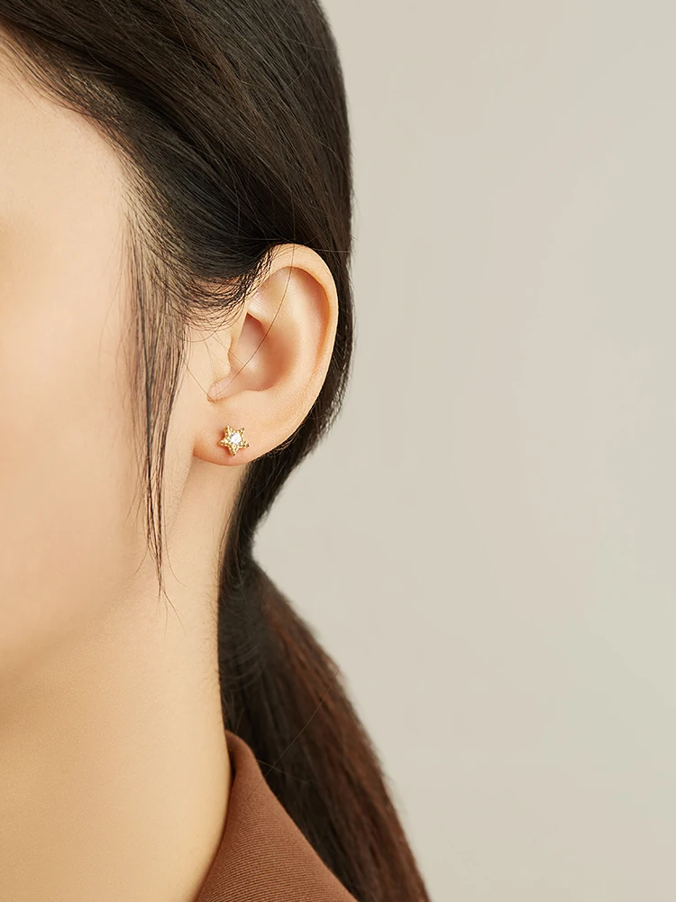 SILVERHOO Pentacle Stud Earring For Women 925 Sterling Silver Simple Trendy Style Earrins 3 Color Choose Egagement Party Jewelry
SILVERHOO Pentacle Stud Earring For Women 925 Sterling Silver Simple Trendy Style Earrins 3 Color Choose Egagement Party Jewelry