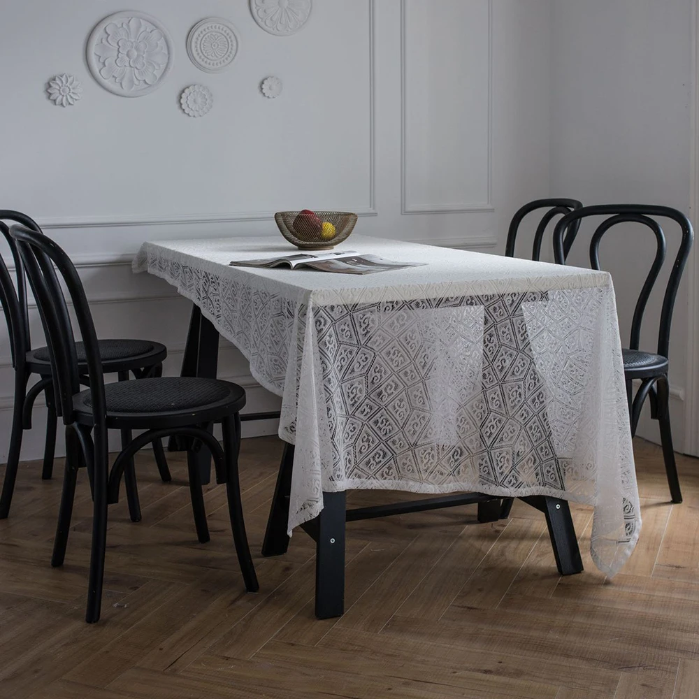 Lychee Hollow Lace Tablecloth Pure White Wedding Party Table Covers Rectangular Kitchen Dining Table Cloth
Lychee Hollow Lace Tablecloth Pure White Wedding Party Table Covers Rectangular Kitchen Dining Table Cloth