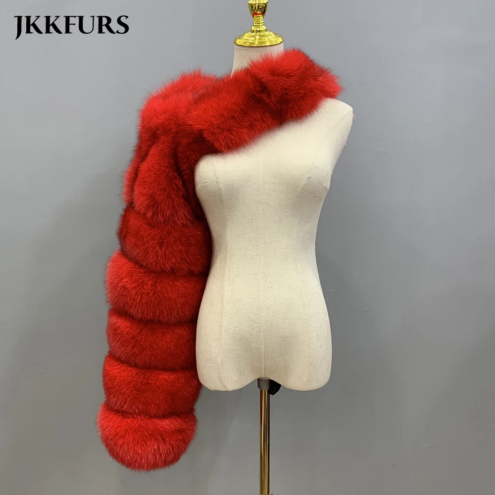 New Arrivals Winter Warm Fur Sleeve Real Fox Fur One Sleeve Thick Fluffy Fur Women's Coat Fashion Luxury S8613
New Arrivals Winter Warm Fur Sleeve Real Fox Fur One Sleeve Thick Fluffy Fur Women's Coat Fashion Luxury S8613