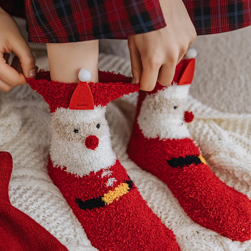 SP&CITY New Year Santa Claus Christmas Socks Women’s Coral Velvet Cartoon Elk Middle Tube Socks Lovely Cotton Plush Thick Sock
SP&CITY New Year Santa Claus Christmas Socks Women’s Coral Velvet Cartoon Elk Middle Tube Socks Lovely Cotton Plush Thick Sock