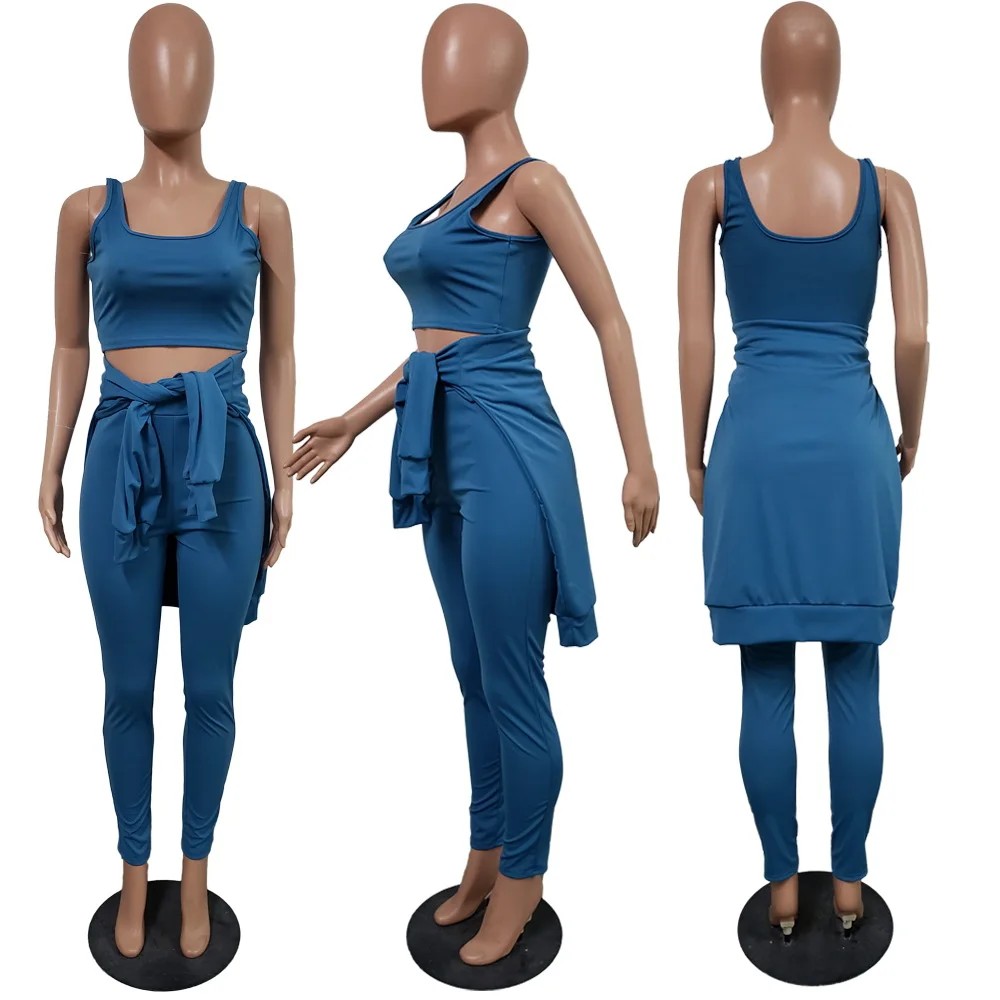 Adogirl Casual Fitness Sporty Outfits Long Sleeve Shirts Crop Tops Pencil Pants Suit 3 Pieces Set Tracksuits Solid Women Set
Adogirl Casual Fitness Sporty Outfits Long Sleeve Shirts Crop Tops Pencil Pants Suit 3 Pieces Set Tracksuits Solid Women Set