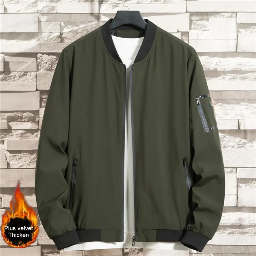 Men Jacket Coat Long Sleeve Loose Plush Thicken Flight Jacket Autumn Outwear Jackets
Men Jacket Coat Long Sleeve Loose Plush Thicken Flight Jacket Autumn Outwear Jackets
