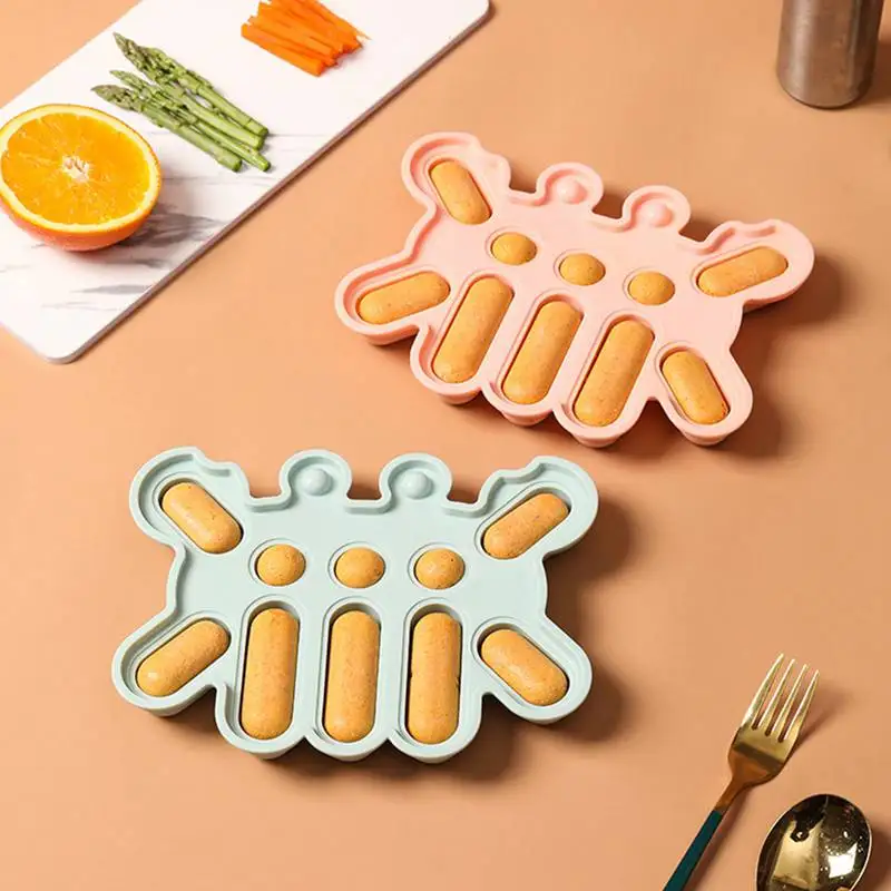 Silicone Sausage Mold Food Grade DIY Homemade Baby Food Supplement Crab Mold Tray Baked Sausage Hot Dog Box Baby Food Accessory
Silicone Sausage Mold Food Grade DIY Homemade Baby Food Supplement Crab Mold Tray Baked Sausage Hot Dog Box Baby Food Accessory