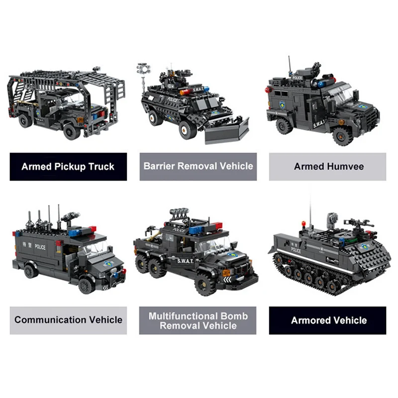 City Series Police Armored Car Armed Pickup Truck Building Blocks Assembly Barrier Removal Vehicle Bricks With Sound Light Toys
City Series Police Armored Car Armed Pickup Truck Building Blocks Assembly Barrier Removal Vehicle Bricks With Sound Light Toys