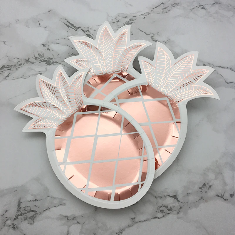16 Sets Rose Gold Pineapple Tableware Sets Baby Shower Birthday Dinner Paper Plate Dishes Napkin Cutlery for Wedding Engagement
16 Sets Rose Gold Pineapple Tableware Sets Baby Shower Birthday Dinner Paper Plate Dishes Napkin Cutlery for Wedding Engagement