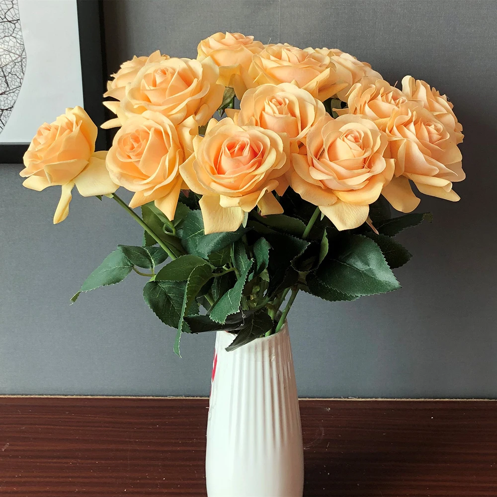 5Pcs/Bunch Valentines Day Rose Artificial Flower Bouquet Real Touch Artificial Rose DIY Crafts Widding Home Deco Fake Flowers
5Pcs/Bunch Valentines Day Rose Artificial Flower Bouquet Real Touch Artificial Rose DIY Crafts Widding Home Deco Fake Flowers