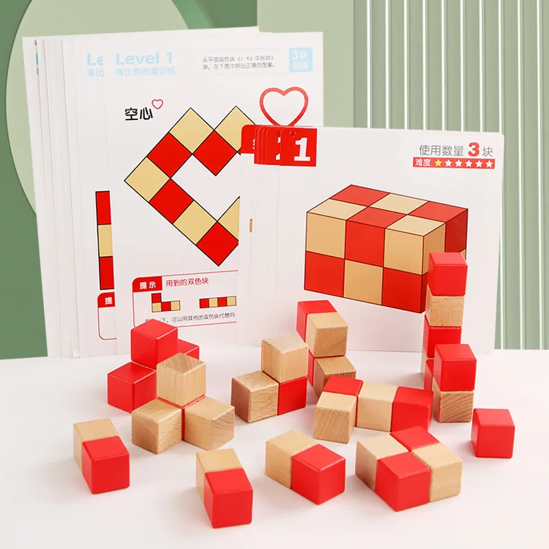Children Wooden Two-color Blocks Cube Early Education Puzzle Logical Thinking Advanced Exercise Assembly And Combination Games
Children Wooden Two-color Blocks Cube Early Education Puzzle Logical Thinking Advanced Exercise Assembly And Combination Games