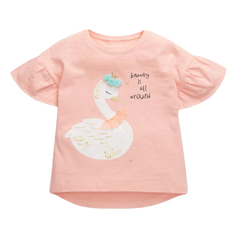 Children Summer Baby Girl Clothes Animal Print Tee Tops Brand Swan Cotton Breathable Soft Cute T Shirt for Kids 2-7 Years
Children Summer Baby Girl Clothes Animal Print Tee Tops Brand Swan Cotton Breathable Soft Cute T Shirt for Kids 2-7 Years