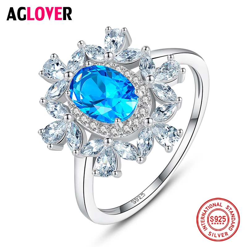 AGLOVER Luxury Zircon Ring For Women's Engagement Wedding 925 Sterling Silver Flower Ring Fashion Charm 2019 New Jewelry
AGLOVER Luxury Zircon Ring For Women's Engagement Wedding 925 Sterling Silver Flower Ring Fashion Charm 2019 New Jewelry