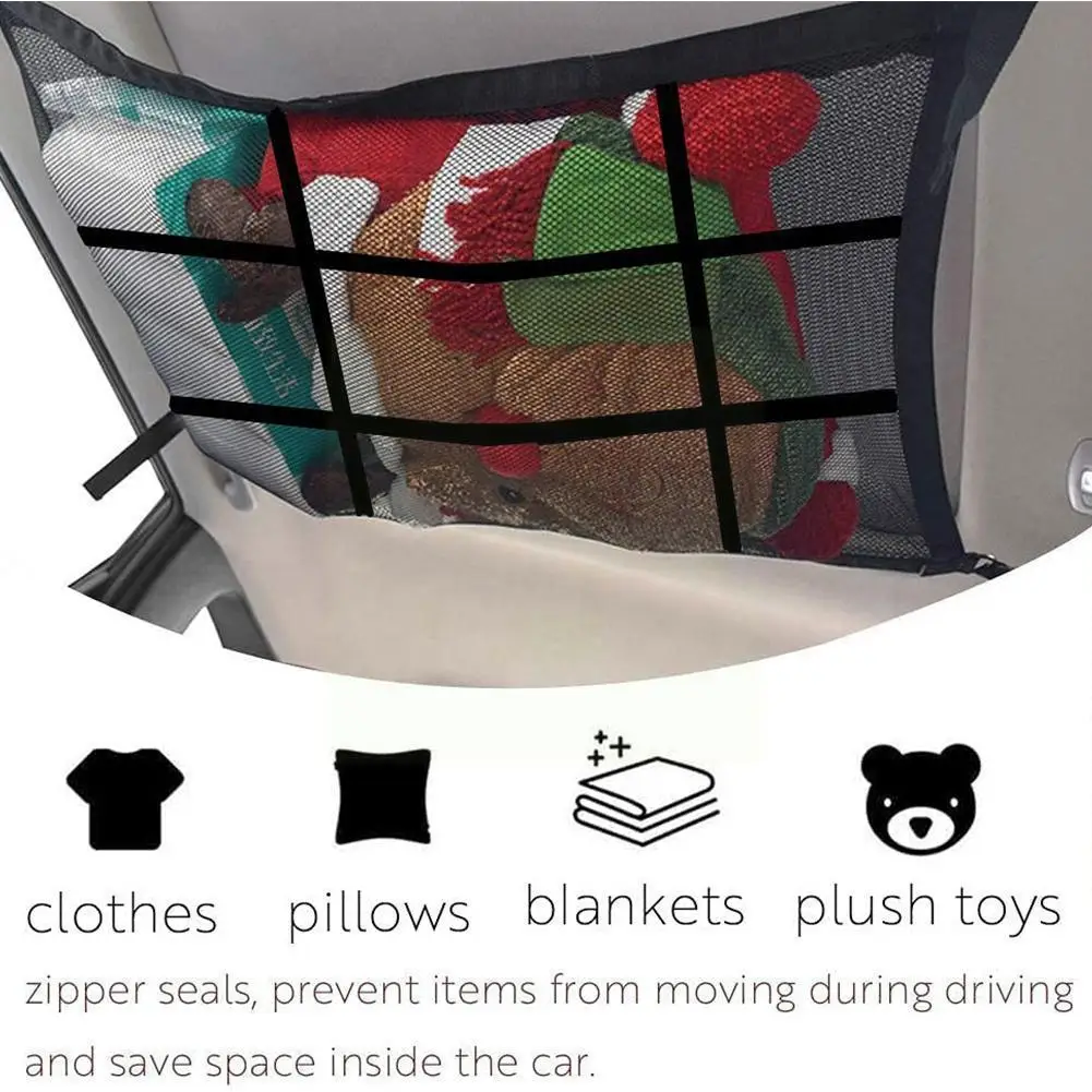 Black Car Ceiling Storage Net Pocket Auot Roof Storage Cargo Bag Stowing Accessories Car And Auto Interior Tidying Net Z6J1
Black Car Ceiling Storage Net Pocket Auot Roof Storage Cargo Bag Stowing Accessories Car And Auto Interior Tidying Net Z6J1