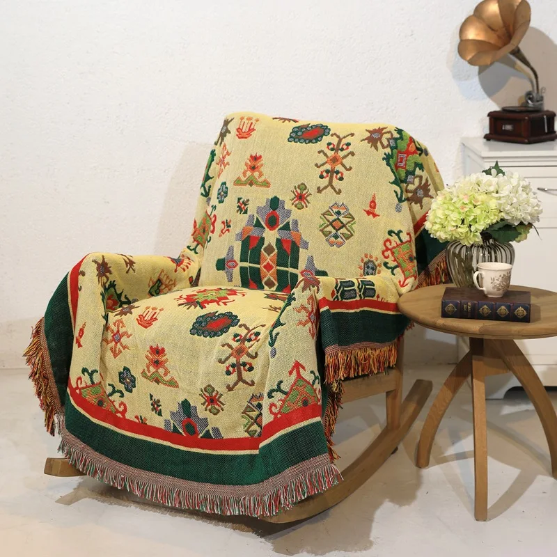Indian Ethnic Style Jacquard Knitted Double-sided Thread Blanket for Bed Sofa Towel Decoration Leisure Blanket Homestay Tapestry
Indian Ethnic Style Jacquard Knitted Double-sided Thread Blanket for Bed Sofa Towel Decoration Leisure Blanket Homestay Tapestry