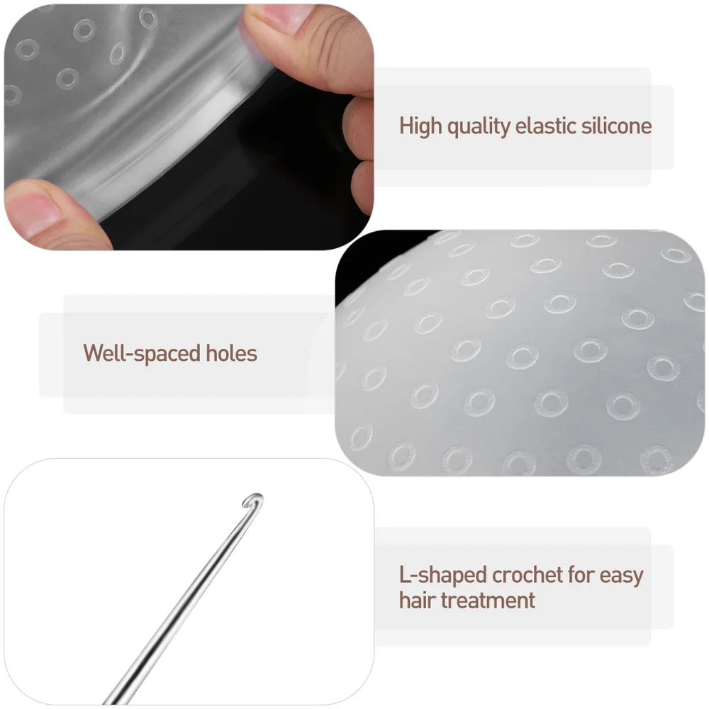 Frcolor Salon Dye Silicone Cap with Hook Hair Salon Color Coloring Highlighting Reusable Set Frosting Tipping Dyeing Color Tools
Frcolor Salon Dye Silicone Cap with Hook Hair Salon Color Coloring Highlighting Reusable Set Frosting Tipping Dyeing Color Tools