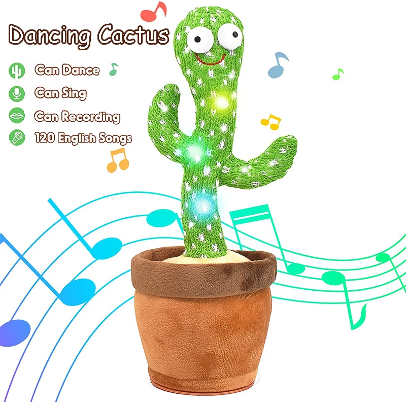 Dancing Cactus Toys Sing Talking Plush Doll USB Charging Voice Repeat Cactu Dancer Christmas Gift for Kids Knitted Fabric Toys
Dancing Cactus Toys Sing Talking Plush Doll USB Charging Voice Repeat Cactu Dancer Christmas Gift for Kids Knitted Fabric Toys