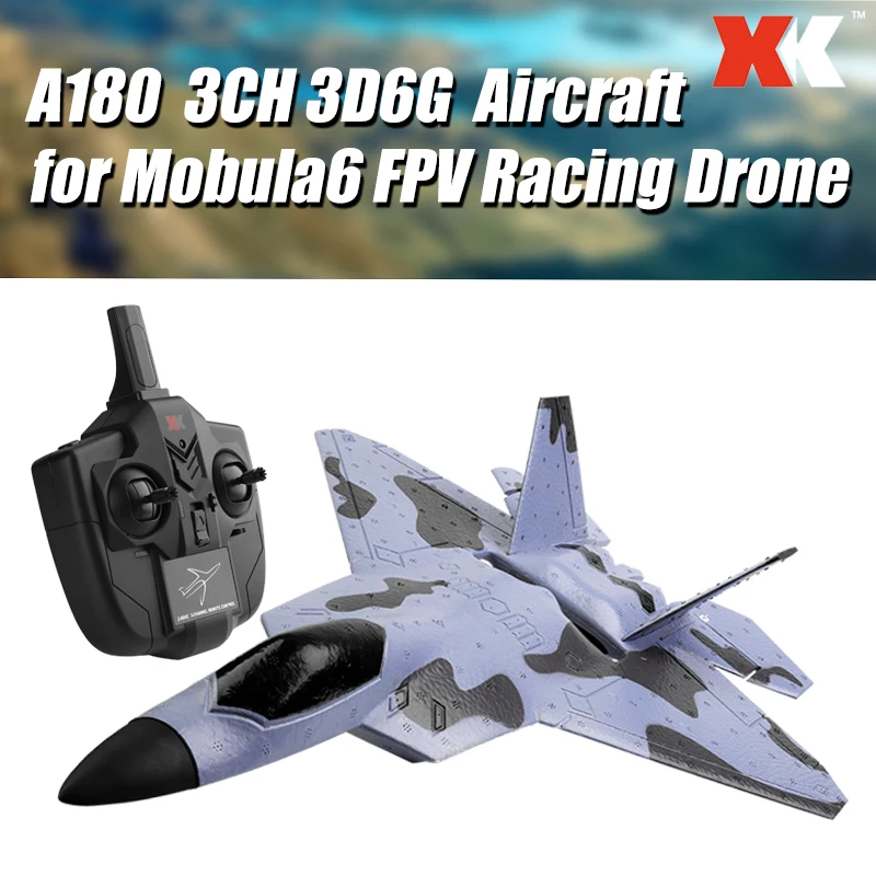 New XK A180 F22 2.4G 3CH 3D6G Switch EPP RC Fighter Control Glider Foam Toy 320mm Wingspan Brushless Motor Aircraft Outdoor Toys
New XK A180 F22 2.4G 3CH 3D6G Switch EPP RC Fighter Control Glider Foam Toy 320mm Wingspan Brushless Motor Aircraft Outdoor Toys