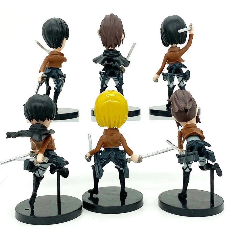 6PCS Attack On Titan Anime Figure Rivaille Levi Ackerman Figure Mikasa Ackerman Action Figure Eren Jaeger Figurine Model Toy 9CM
6PCS Attack On Titan Anime Figure Rivaille Levi Ackerman Figure Mikasa Ackerman Action Figure Eren Jaeger Figurine Model Toy 9CM