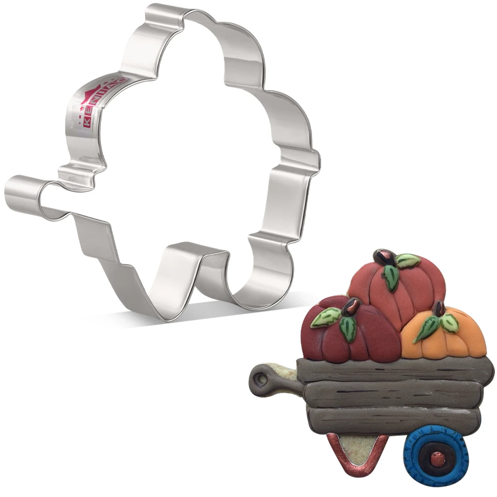 KENIAO Pumpkin Car Cookie Cutter - 10.2 x 10.2 CM - Fall Biscuit Fondant Sandwich Bread Mold - Stainless Steel - by Janka
KENIAO Pumpkin Car Cookie Cutter - 10.2 x 10.2 CM - Fall Biscuit Fondant Sandwich Bread Mold - Stainless Steel - by Janka
