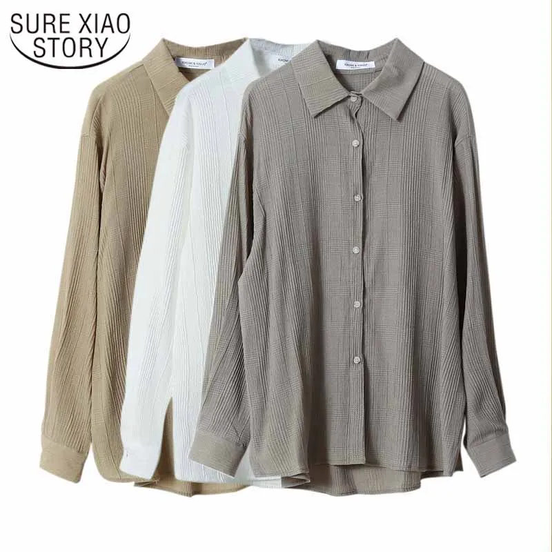 Cardigan Loose Turn-down Collar White Shirts Top Korean Style Long Sleeve Blouse Women 2021 Autumn And Winter Inner Blusas 12142
Cardigan Loose Turn-down Collar White Shirts Top Korean Style Long Sleeve Blouse Women 2021 Autumn And Winter Inner Blusas 12142