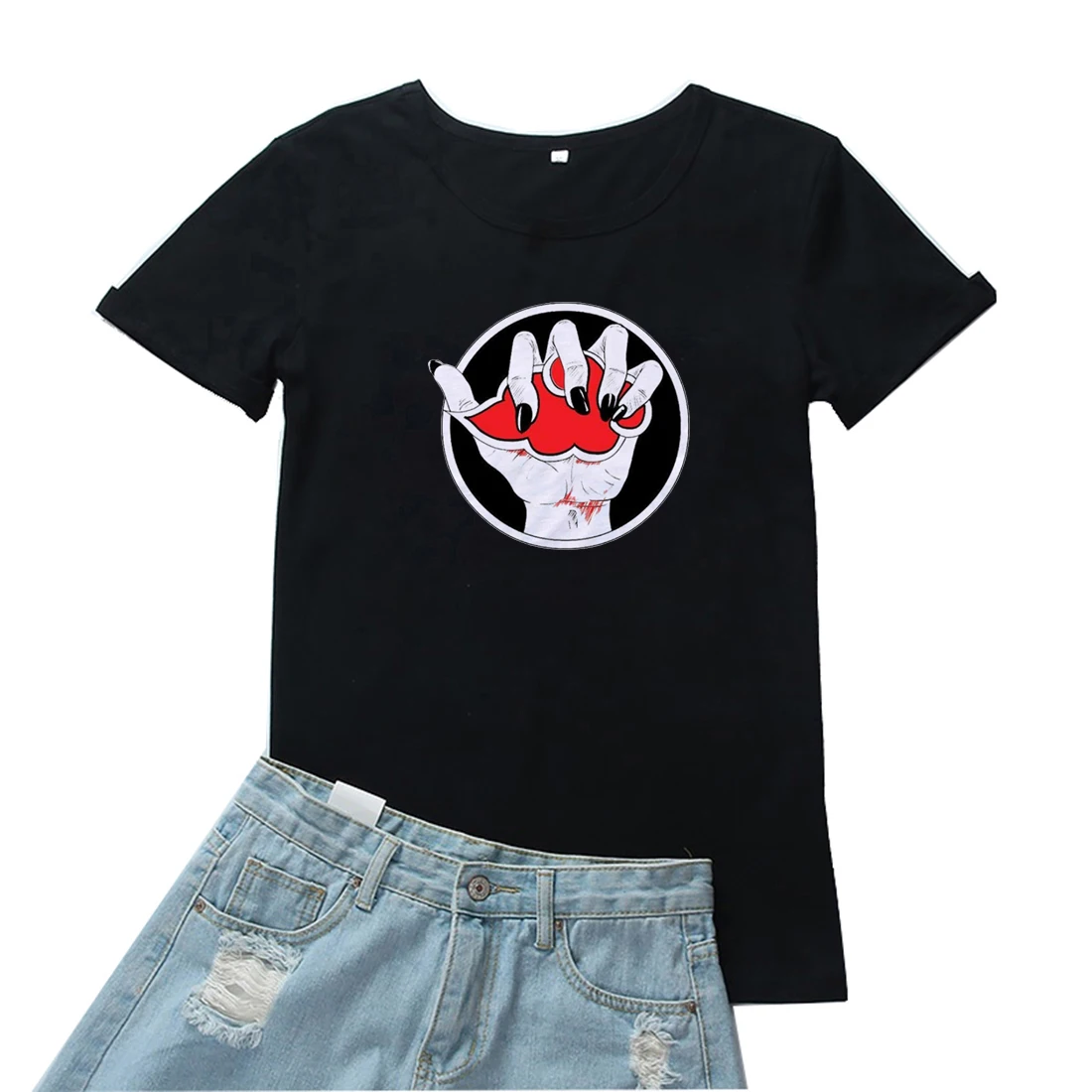 Держать его в руке футболка женская мода Harajuku принтом Camiseta Mujer одежда в готическом стиле футболка для женщин топы принтовые тройники для женщин
Держать его в руке футболка женская мода Harajuku принтом Camiseta Mujer одежда в готическом стиле футболка для женщин топы принтовые тройники для женщин