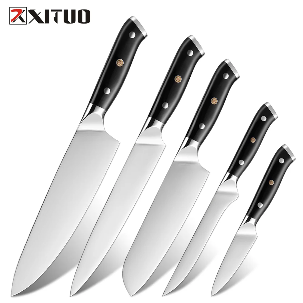 XITUO Kitchen Knife Set Sharp 5CR15MOV Stainless Steel Chef Knife Japanese Santoku Meat Cleaver For Hotel Household Cooking Tool
XITUO Kitchen Knife Set Sharp 5CR15MOV Stainless Steel Chef Knife Japanese Santoku Meat Cleaver For Hotel Household Cooking Tool