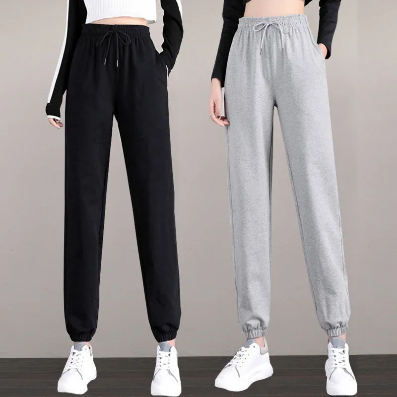Spring And Autumn Sports Casual Pants Women Loose Wild Elastic Slim High Waist Black Harem Pants Tide Ladies Trousers Pockets
Spring And Autumn Sports Casual Pants Women Loose Wild Elastic Slim High Waist Black Harem Pants Tide Ladies Trousers Pockets