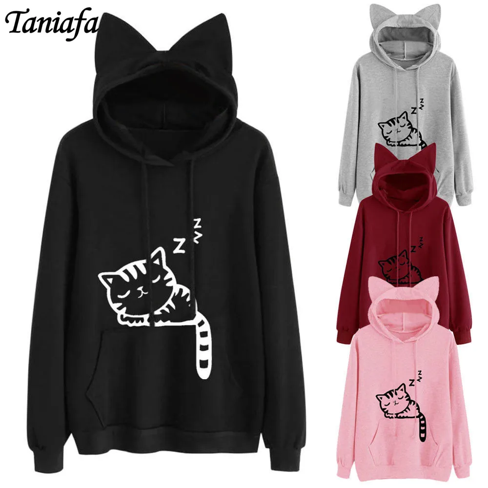 Super Cute Cat Ear Hoodies Women Sweet Cat Printed Hooded Sweatshirts Autumn Winter Long Sleeve Pullovers
Super Cute Cat Ear Hoodies Women Sweet Cat Printed Hooded Sweatshirts Autumn Winter Long Sleeve Pullovers
