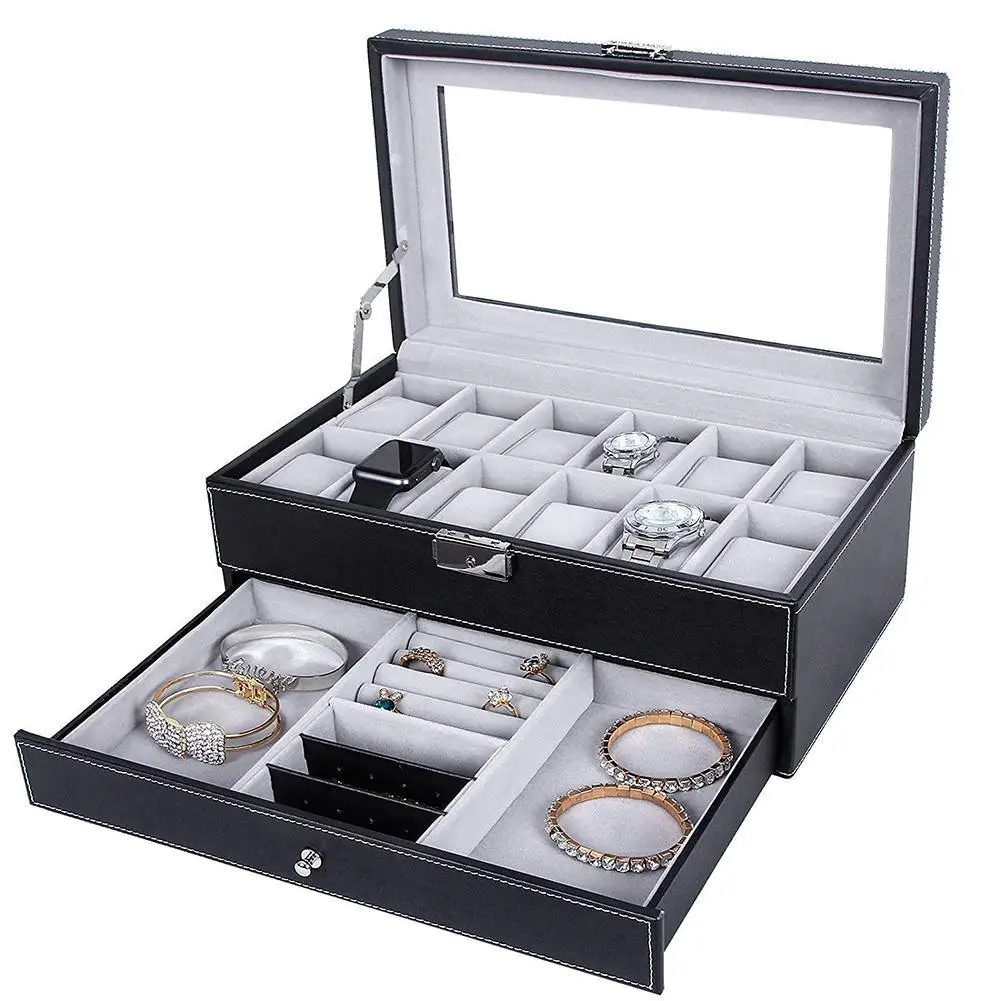 80% HOT SALES!!!Double Layer 12 Slot Watch Organizer Jewelry Storage Box Display Collection Case
80% HOT SALES!!!Double Layer 12 Slot Watch Organizer Jewelry Storage Box Display Collection Case