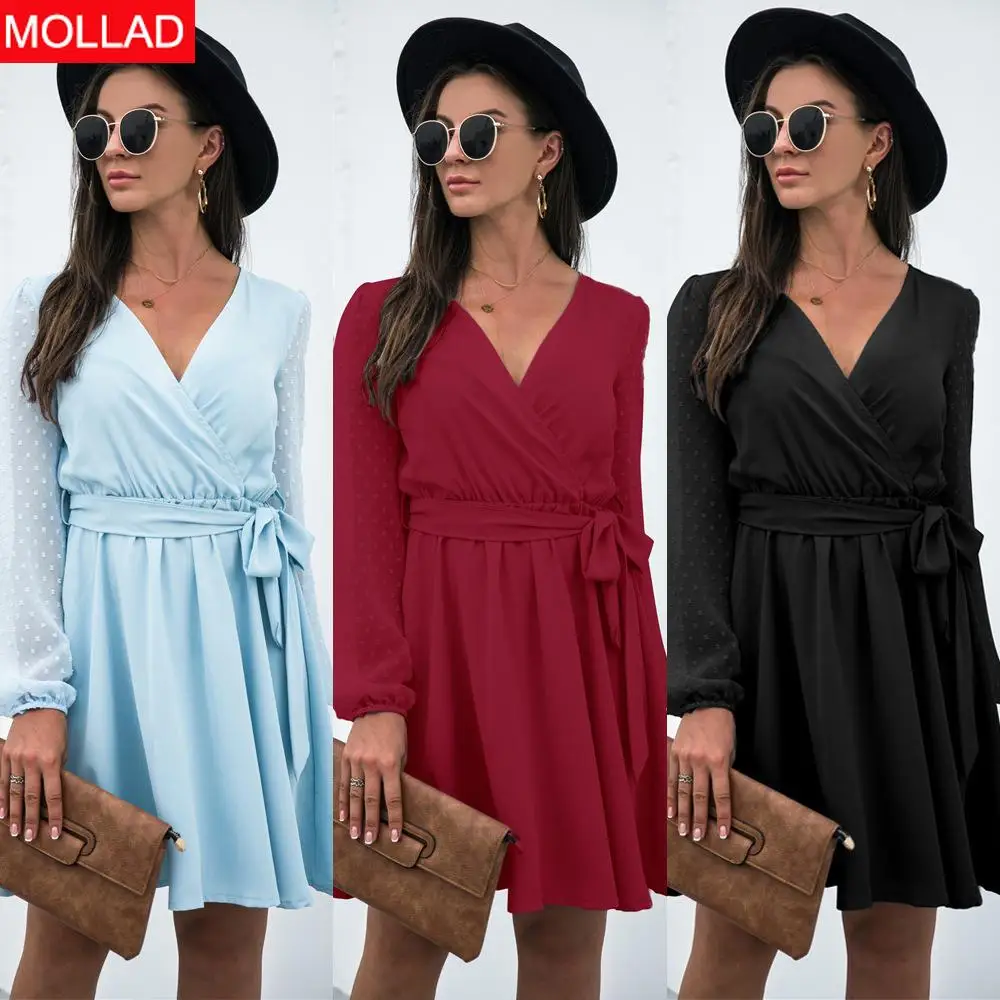 2021 Spring and Autumn Hot Sale New Solid Color and V-neck Long Sleeve Jacquard Fur Ball Dress
2021 Spring and Autumn Hot Sale New Solid Color and V-neck Long Sleeve Jacquard Fur Ball Dress
