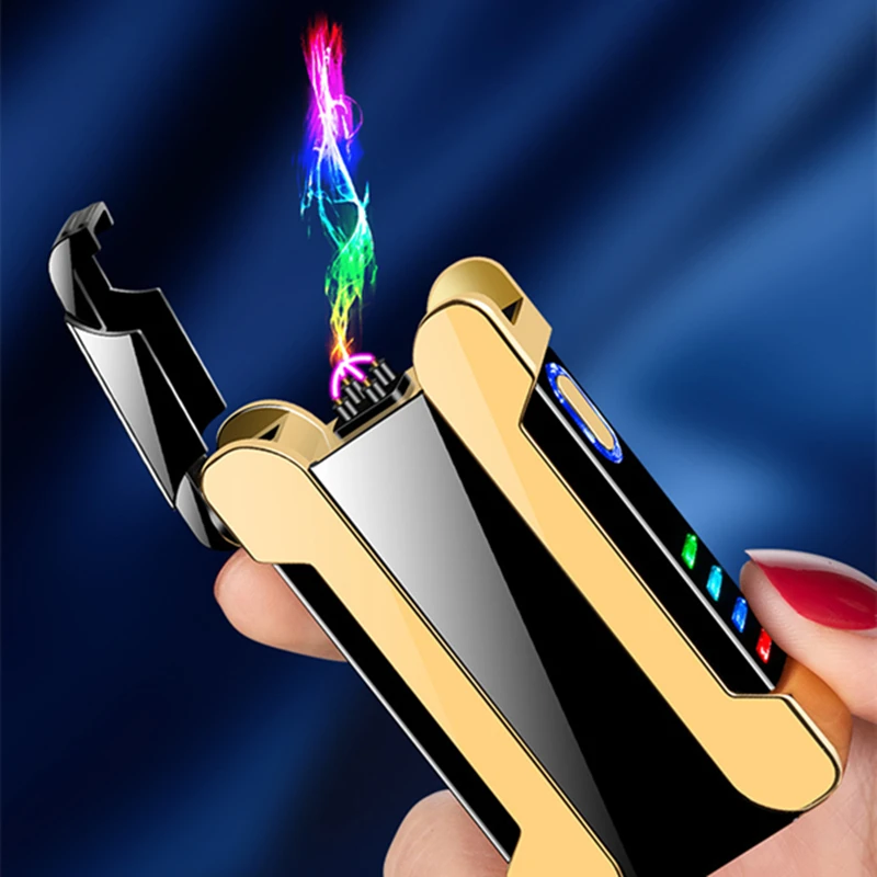 Creative Windproof USB Dual Arc Cigarette Lighter LED Love Projection Metal Plasma Cigar Lighter New Christmas Men Gift Gadgets
Creative Windproof USB Dual Arc Cigarette Lighter LED Love Projection Metal Plasma Cigar Lighter New Christmas Men Gift Gadgets