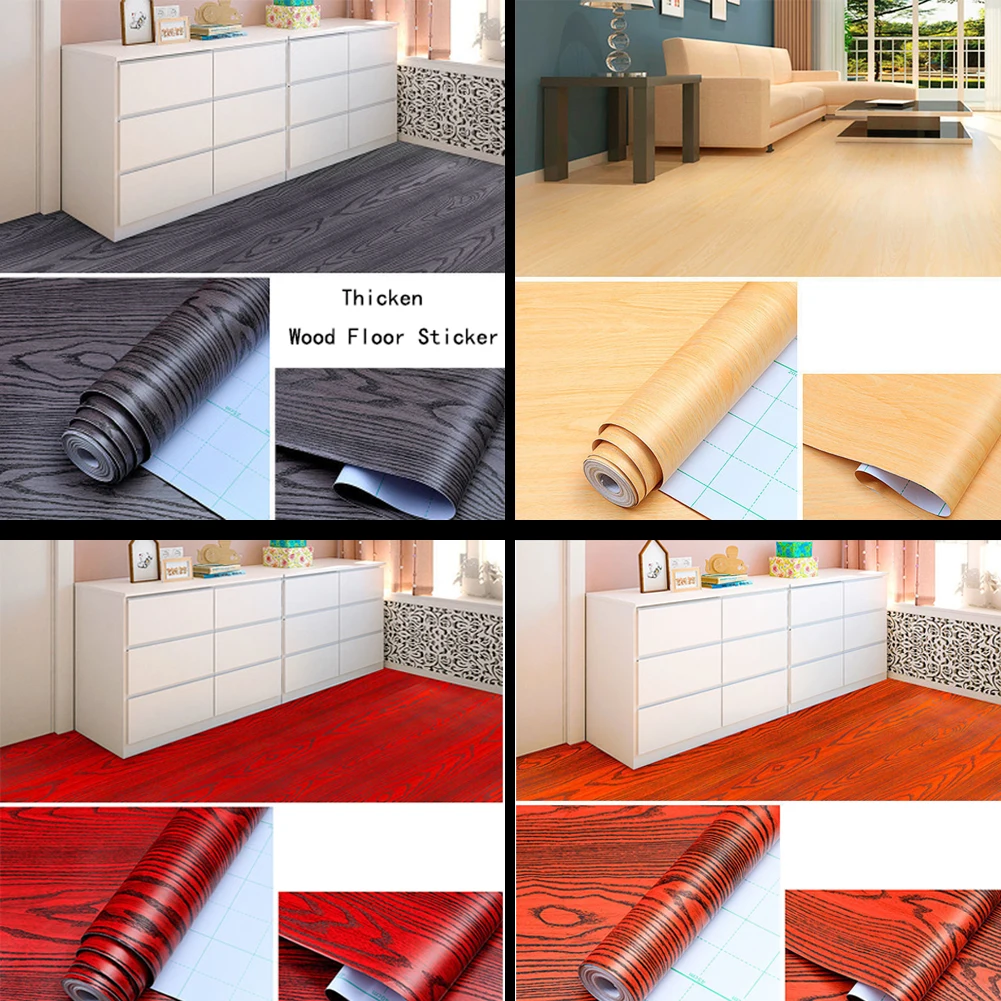 Thicken Wood Floor Stickers Bathroom Kitchen Wallpaper Living Room Ground Wall Sticker Self-adhesive Non-slip Wear-resistant 
Thicken Wood Floor Stickers Bathroom Kitchen Wallpaper Living Room Ground Wall Sticker Self-adhesive Non-slip Wear-resistant