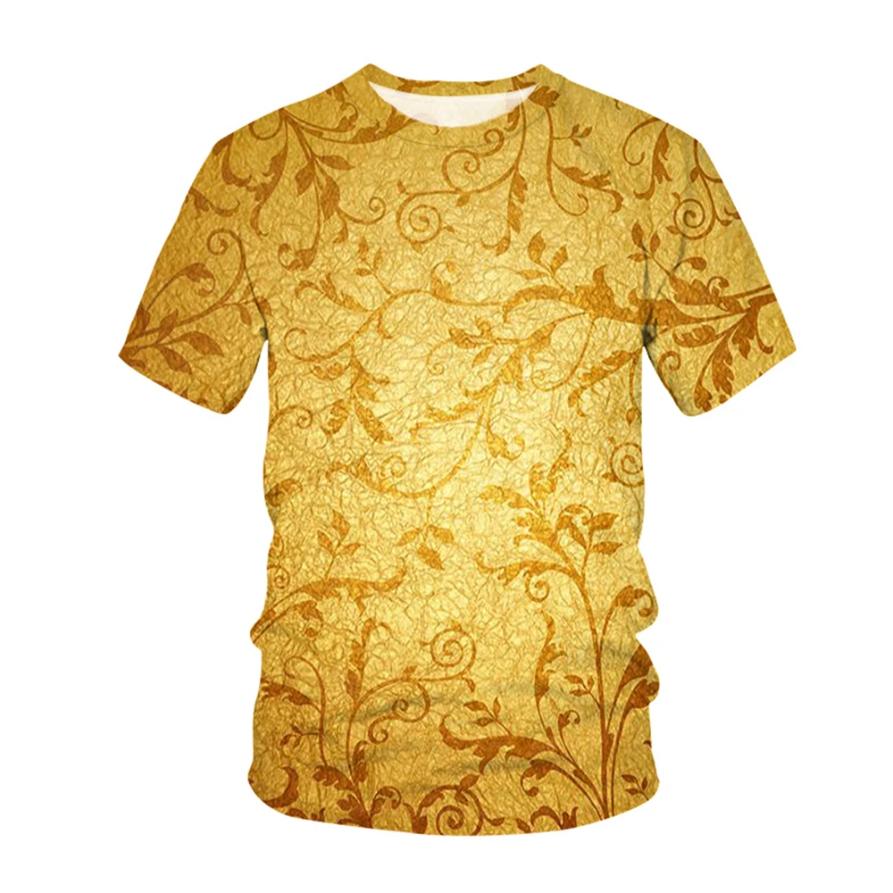 Luxury Gold 3d Digital Printing Short-Sleeved T-Shirt Male Large Size Loose Half-Sleeved Fashion Men's T-Shirt 2022 Summer
Luxury Gold 3d Digital Printing Short-Sleeved T-Shirt Male Large Size Loose Half-Sleeved Fashion Men's T-Shirt 2022 Summer