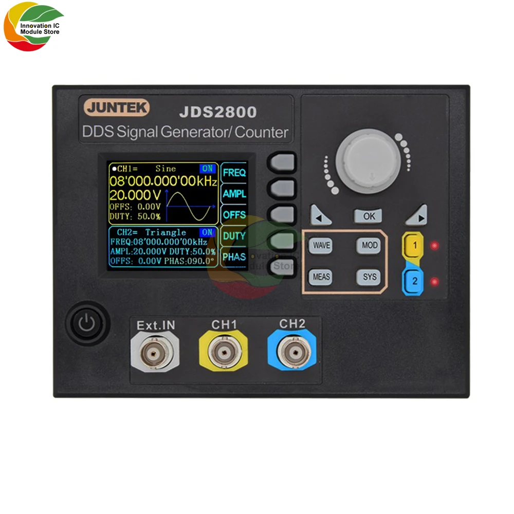 Ziqqucu JDS2800-40MHz DDS генератор сигналов с цифровым управлением Двухканальный измеритель частоты произвольный генератор сигналов
Ziqqucu JDS2800-40MHz DDS генератор сигналов с цифровым управлением Двухканальный измеритель частоты произвольный генератор сигналов