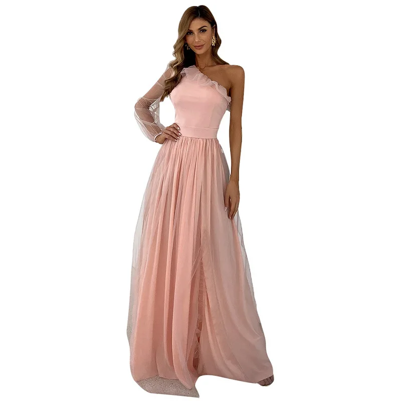 Donsignet Pink Long 2021 New Ruffle Evening Dress Diagonal Collar Ruffles Solid Dresses for Women Pink Long Sleeve Dress
Donsignet Pink Long 2021 New Ruffle Evening Dress Diagonal Collar Ruffles Solid Dresses for Women Pink Long Sleeve Dress