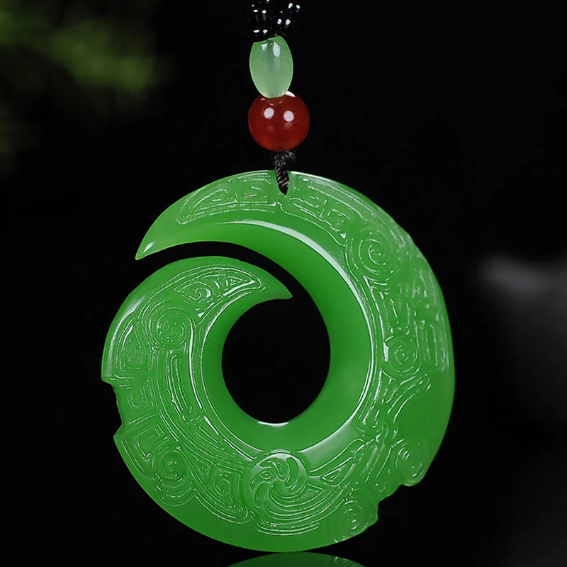 Chinese Natural Green Jade Runes Pendant Necklace Hand-carved Charm Jadeite Jewelry Fashion Luck Amulet Gifts for Men Women
Chinese Natural Green Jade Runes Pendant Necklace Hand-carved Charm Jadeite Jewelry Fashion Luck Amulet Gifts for Men Women