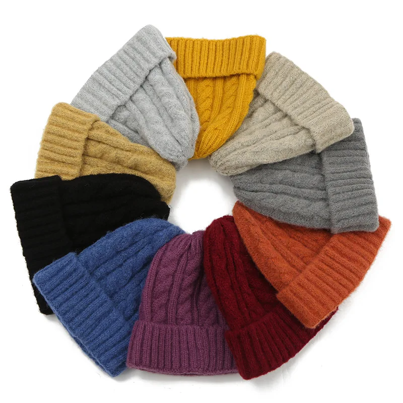 KENSHELLEY Women's autumn and winter knitted hat outdoor warm solid color hat thickened adult hat woolen hat cable beanis hat
KENSHELLEY Women's autumn and winter knitted hat outdoor warm solid color hat thickened adult hat woolen hat cable beanis hat
