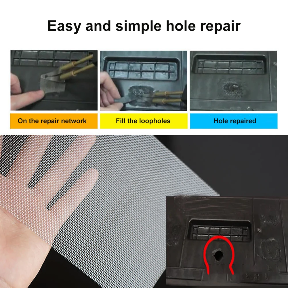 1/2/4PCS Car Bumper Stainless Steel Repair Net Woven Wire Bumper Crack Repair Hole Repairing Air Vent Mesh Net Tools 25*12.5cm
1/2/4PCS Car Bumper Stainless Steel Repair Net Woven Wire Bumper Crack Repair Hole Repairing Air Vent Mesh Net Tools 25*12.5cm
