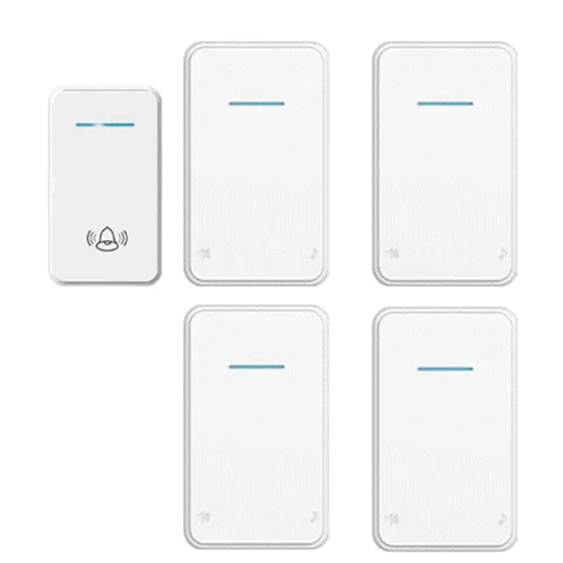 

Wireless Door Bell Set With 4 Receiver and Power by AA Battery Doorbell Waterproof 280 Meter Working Digital Signal Ring