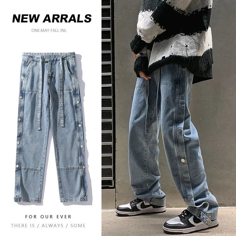 Privathinker High Street Button Women Jeans Velcro Waist Thick Drawcord Denim Pants Loose Straight Harajuku Female Trousers
Privathinker High Street Button Women Jeans Velcro Waist Thick Drawcord Denim Pants Loose Straight Harajuku Female Trousers
