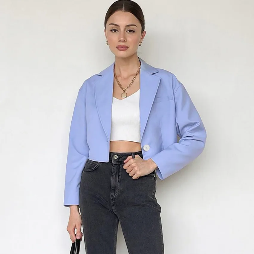 2021 Autumn New Long-sleeved Casual Short Suit Fashion Temperament Cardigan One Button Coat Jacket Women's Clothing
2021 Autumn New Long-sleeved Casual Short Suit Fashion Temperament Cardigan One Button Coat Jacket Women's Clothing